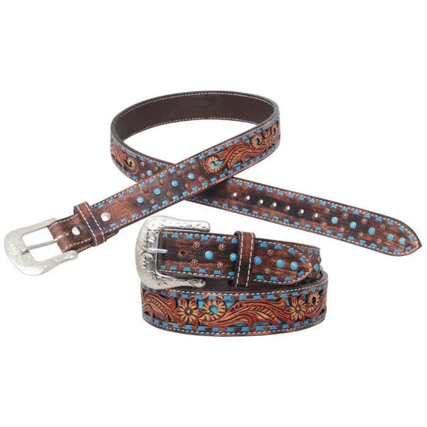 Circle Y Saddles Circle Y Bronco Blue Texas Belt