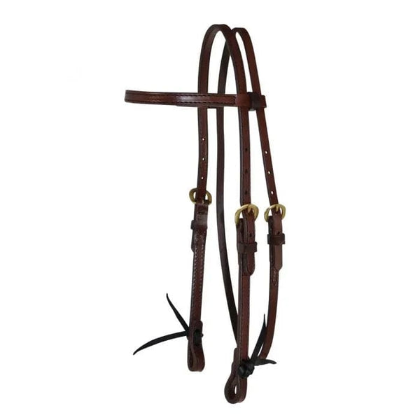 Circle Y Saddles Circle Y Classic Smooth Brass Browband Headstall