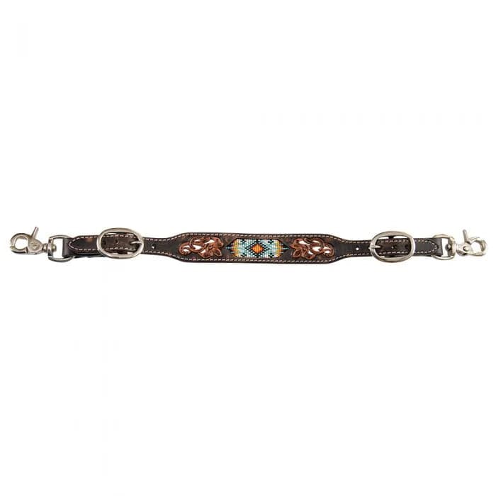 Circle Y Saddles Circle Y Distressed Beaded Tribal Wither Strap