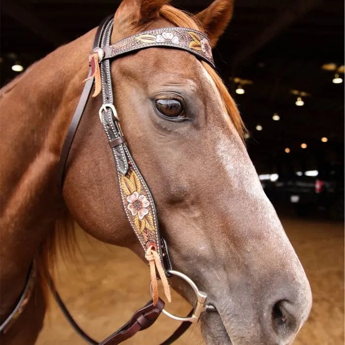 Circle Y Saddles Circle Y Dogwood Flower Browband Headstall