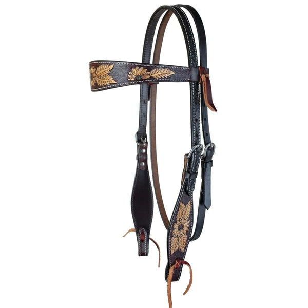 Circle Y Saddles Circle Y Golden Sunflower Browband Headstall