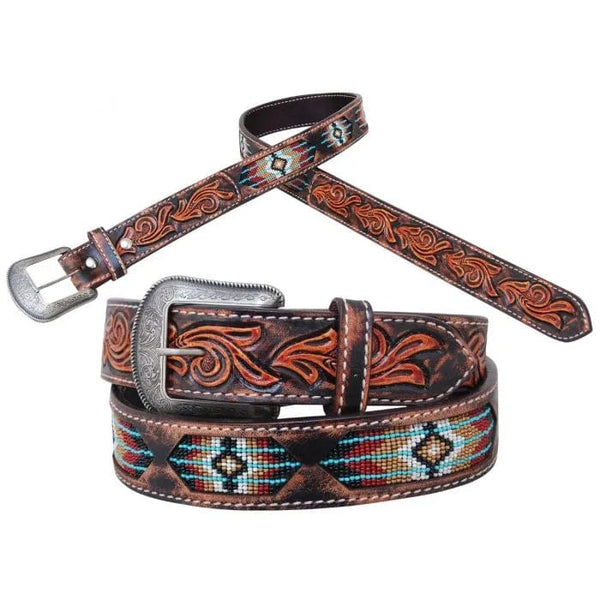 Circle Y Saddles Circle Y Southwestern Beaded Inlay Belt