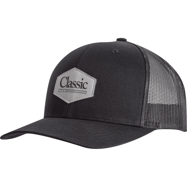 Classic Classic Rope Faux Leather Patch Logo Cap