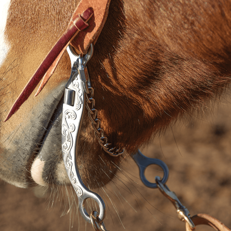 Classic Equine Classic Equine Roper Collection Swivel Port with Hinged Cheeks Bit