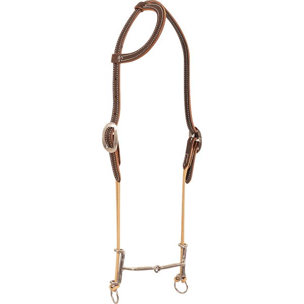 Classic Equine Loomis Smooth Snaffle One Ear Gag Headstall