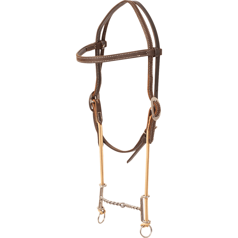Classic Equine Loomis Twisted Wire Snaffle Browband Gag Headstall