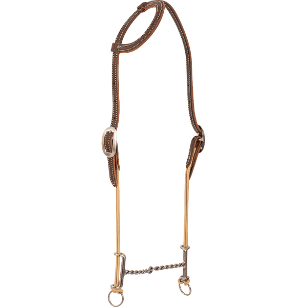 Classic Equine Loomis Twisted Wire Snaffle One Ear Gag Headstall
