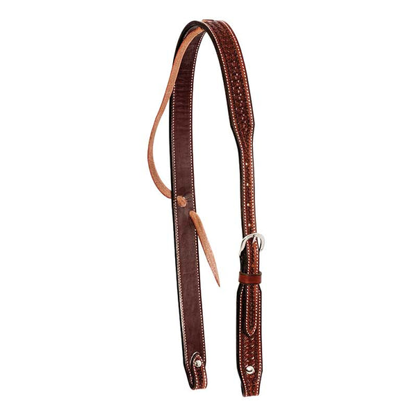 Cowboy Tack Cowboy Tack 1 1/4″ Rosewood Leather Spider Stamped Slip Ear Headstall