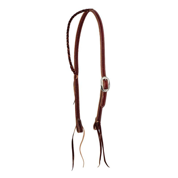 Cowboy Tack Cowboy Tack 3/4″ Burgundy Latigo Leather Braided Slip Ear Headstall