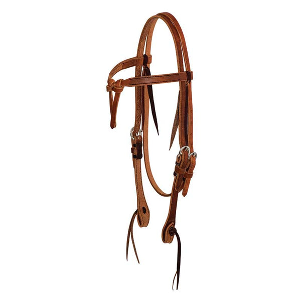 Cowboy Tack Cowboy Tack 5/8” Leather Tie Front Browband Headstall