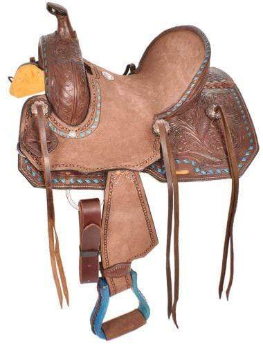 Double T 10", 12" Double T Pony Hard Seat Roper Style Saddles