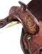 Double T 10" Double T Floral and Basketweave Tooled Saddle