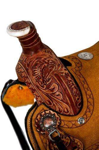 Double T 10" Double T Pony Hard Seat Roper Style Saddle