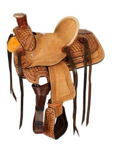 Double T 10" Double T Pony Hard Seat Roper Style Saddle