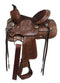Double T 10" Double T Youth Saddle With Floral Tooling And Silver Studs