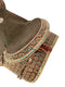 Double T 12" Double T Barrel Style Saddle with Micro Flower Tooling and Buck Stitch