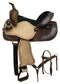 Double T Double T Barrel Style Saddle With Oak Leaf Tooled Design