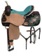 Double T Double T Bejeweled Metallic Leopard Print Barrel Saddle Set