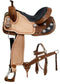 Double T Double T Black Alligator Print Barrel Saddle