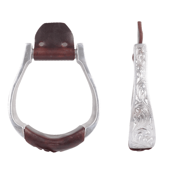 Martin Saddlery Martin Saddlery Engraved Aluminum Oxbow Stirrups