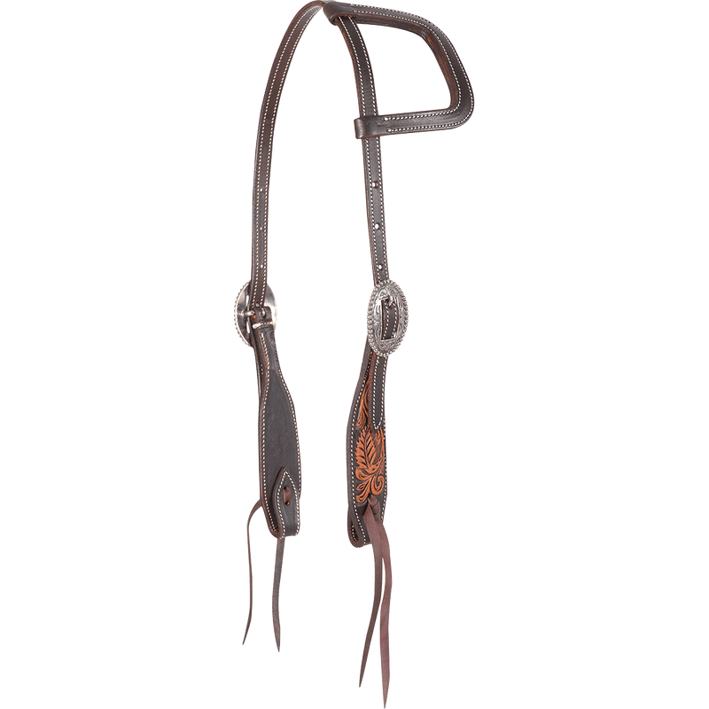 Martin Saddlery Martin Saddlery Floral Tooled One Ear Headstall