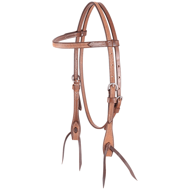 Martin Saddlery Martin Saddlery Natural Roughout Browband Headstall