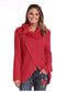 Panhandle Panhandle Ladies Red Waffle Knit Crossover Sweater