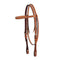 Partrade Cowboy Tack 5/8″ Golden Leather Spider Stamp Browband Headstall