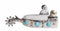 Professional's Choice Professional's Choice 3/4" Turquoise Dot Spur-Ladies/Youth