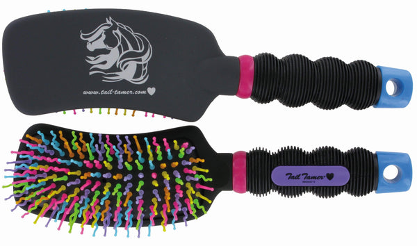 Professional's Choice Professional's Choice Tail Tamer Curved Handle Rainbow Brush