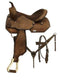 Showman 16" Pleasure Style Saddle With Tooled Rough Out Leather