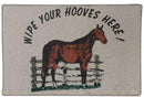 Showman 27" x 18" "Wipe your hooves here!" Welcome Mat