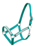 Showman 2Ply Horse Size Nylon Halter With Crystal Noseband And Cheeks