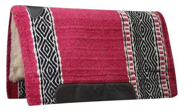 Showman 36" x 34" 100% Wool Top Cutter Style Saddle Pad With Kodel Fleece Bottom