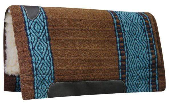 Showman 36" x 34" 100% Wool Top Cutter Style Saddle Pad With Kodel Fleece Bottom