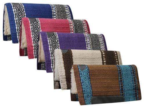 Showman 36" x 34" 100% Wool Top Cutter Style Saddle Pad With Kodel Fleece Bottom