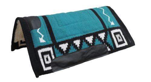 Showman 36" x 34" Woven Wool Top Cutter Style Saddle Pad With Kodel Fleece Bottom