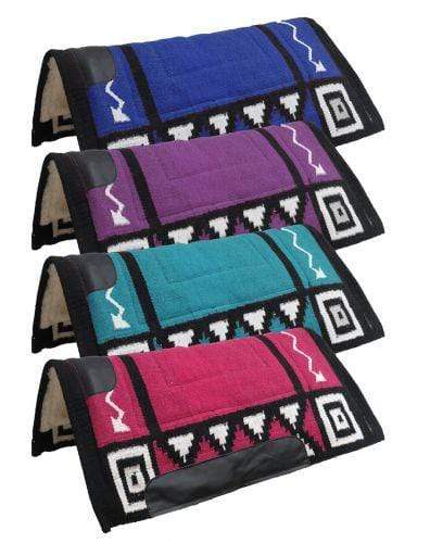 Showman 36" x 34" Woven Wool Top Cutter Style Saddle Pad With Kodel Fleece Bottom