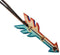 Showman 6.5" Hand Painted Tie On Saddle Arrow With Heart Design