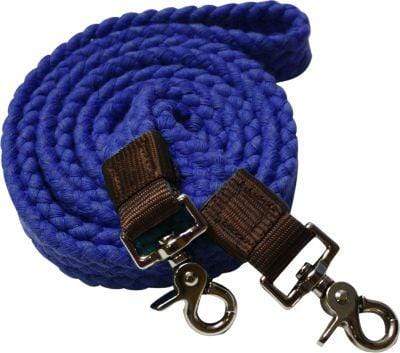 Showman 7.5' Cotton Roping Reins With Scissor Snap Ends