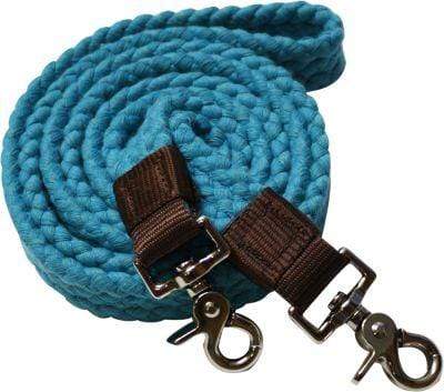 Showman 7.5' Cotton Roping Reins With Scissor Snap Ends
