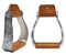 Showman Aluminum Engraved Off Set Stirrups