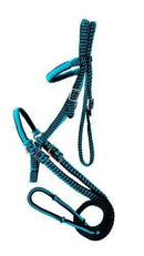 Showman Braided Nylon Bitless Bridle With Reins
