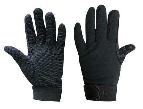 Showman Breathable Cotton Knit Reinforced Riding Gloves