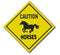 Showman "CAUTION HORSES" Diamond Shape Yellow Plastic Caution Sign