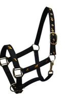 Showman Cobb Size Nylon Halter With "Running Horse" Overlay