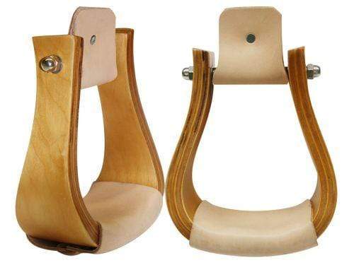 Showman Finished Wood Bell Stirrups