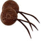 Showman Floral Tooled Leather Bit Guard With Leather Strap Closure