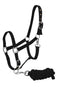 Showman Full Size Adjustable Nylon Halter With 7' Lead