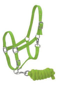 Showman Full Size Adjustable Nylon Halter With 7' Lead
